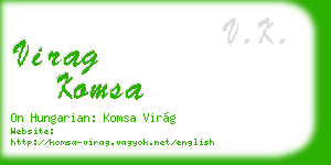 virag komsa business card
