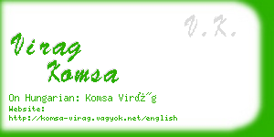 virag komsa business card